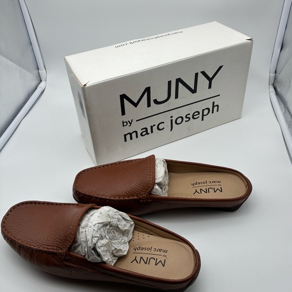 New with box MJNY  Marc Joseph briarwood court cognac grainy leather shoes - Picture 4 of 4
